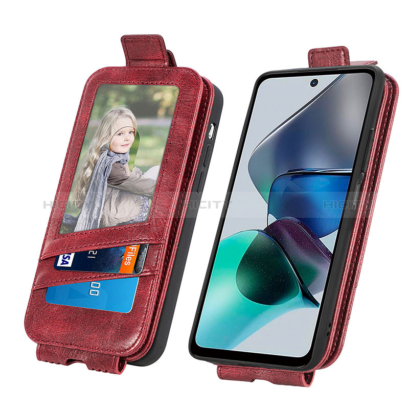 Handyhülle Hülle Flip Tasche Leder für Motorola Moto G13 groß