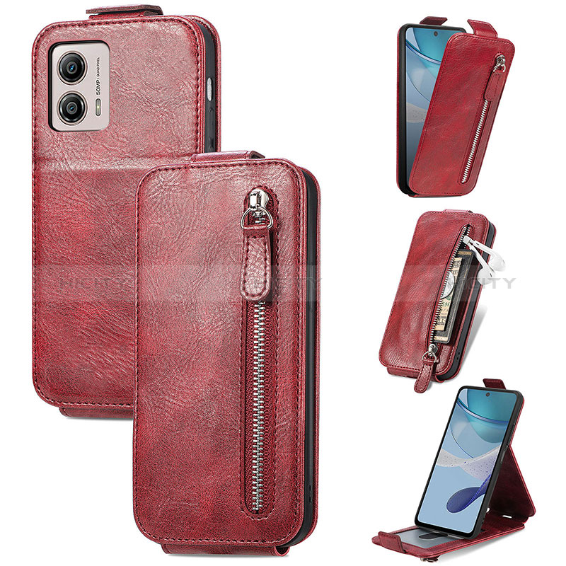 Handyhülle Hülle Flip Tasche Leder für Motorola Moto G53j 5G groß