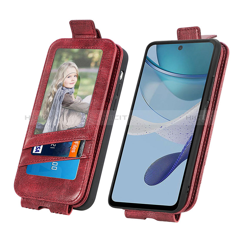 Handyhülle Hülle Flip Tasche Leder für Motorola Moto G53y 5G