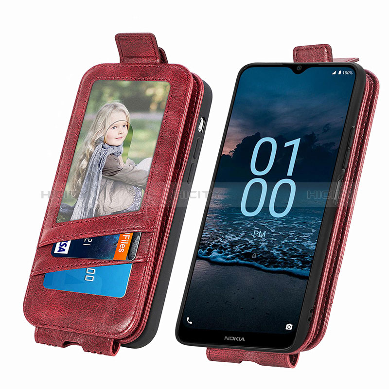 Handyhülle Hülle Flip Tasche Leder für Nokia G100 groß