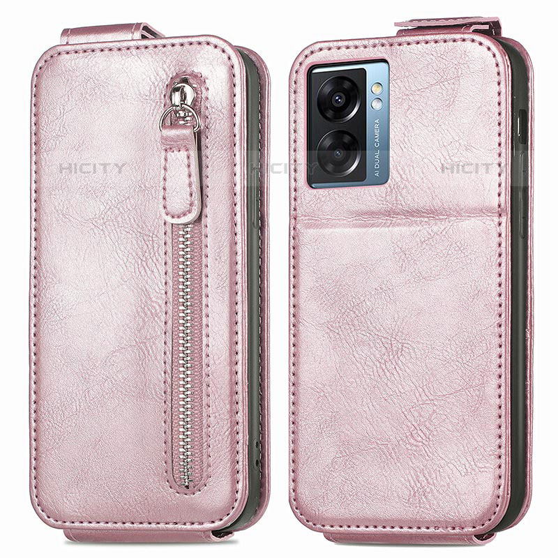 Handyhülle Hülle Flip Tasche Leder für OnePlus Nord N300 5G Rosegold