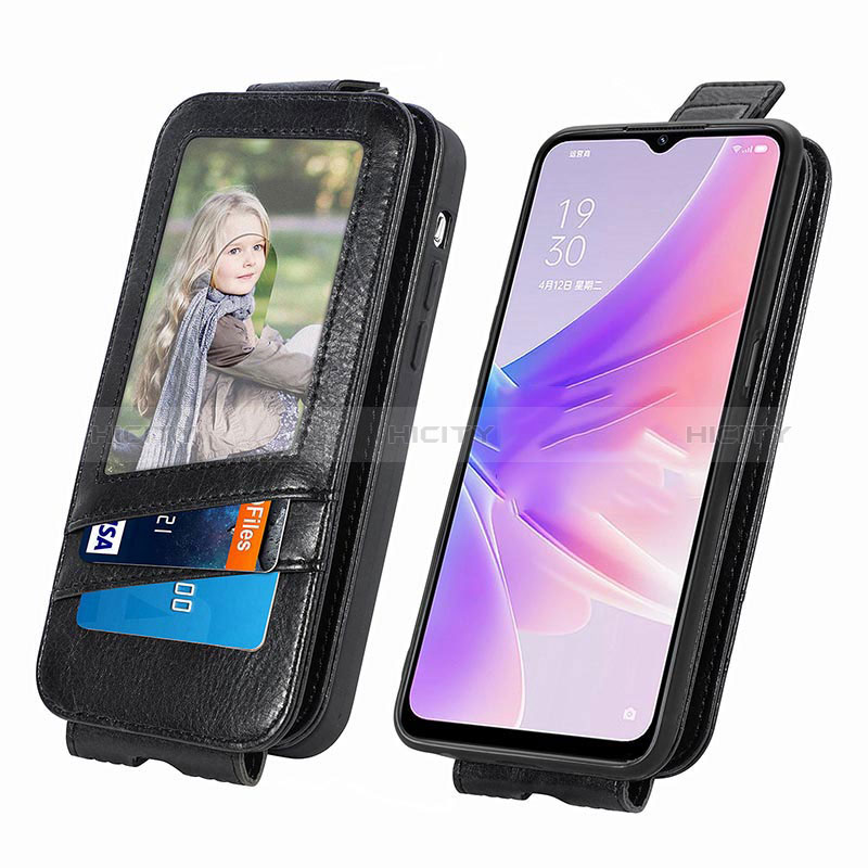 Handyhülle Hülle Flip Tasche Leder für Oppo A96 4G groß