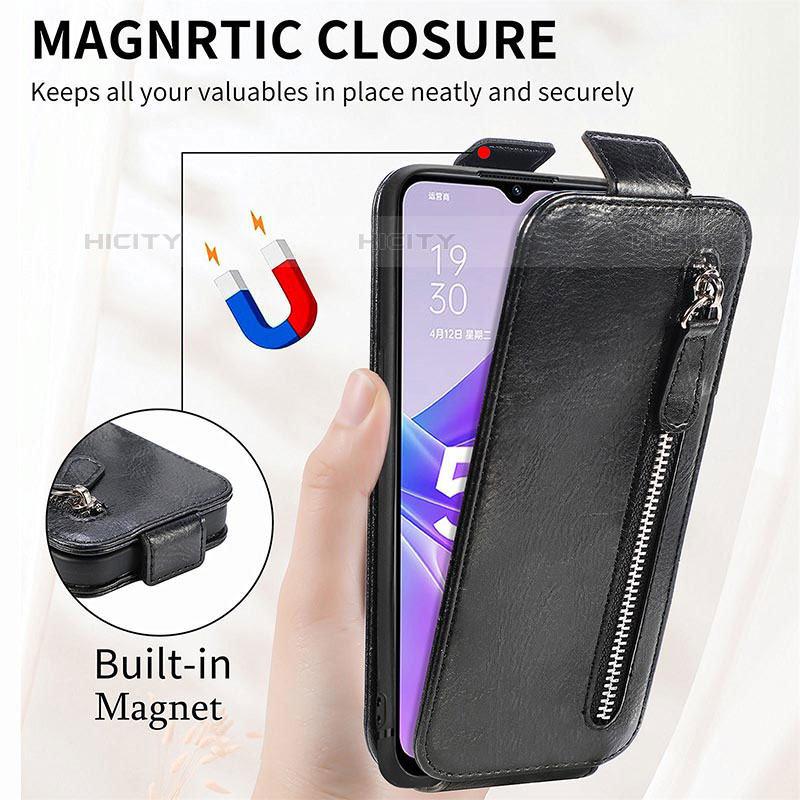 Handyhülle Hülle Flip Tasche Leder für Oppo F21 Pro 4G