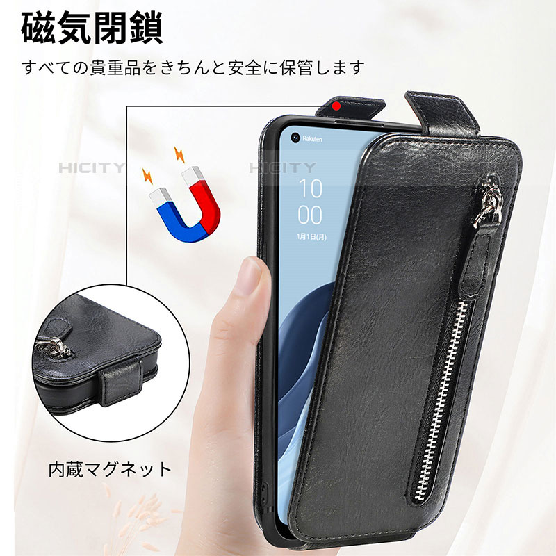 Handyhülle Hülle Flip Tasche Leder für Oppo Reno7 A groß