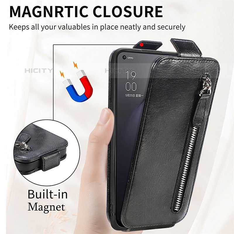 Handyhülle Hülle Flip Tasche Leder für Oppo Reno9 5G