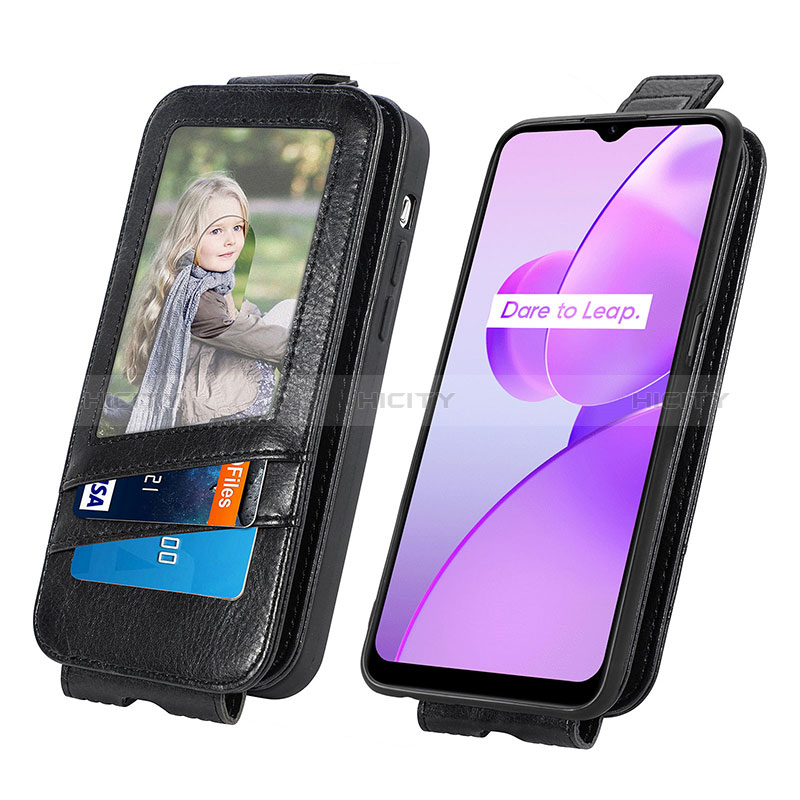 Handyhülle Hülle Flip Tasche Leder für Realme C31 groß