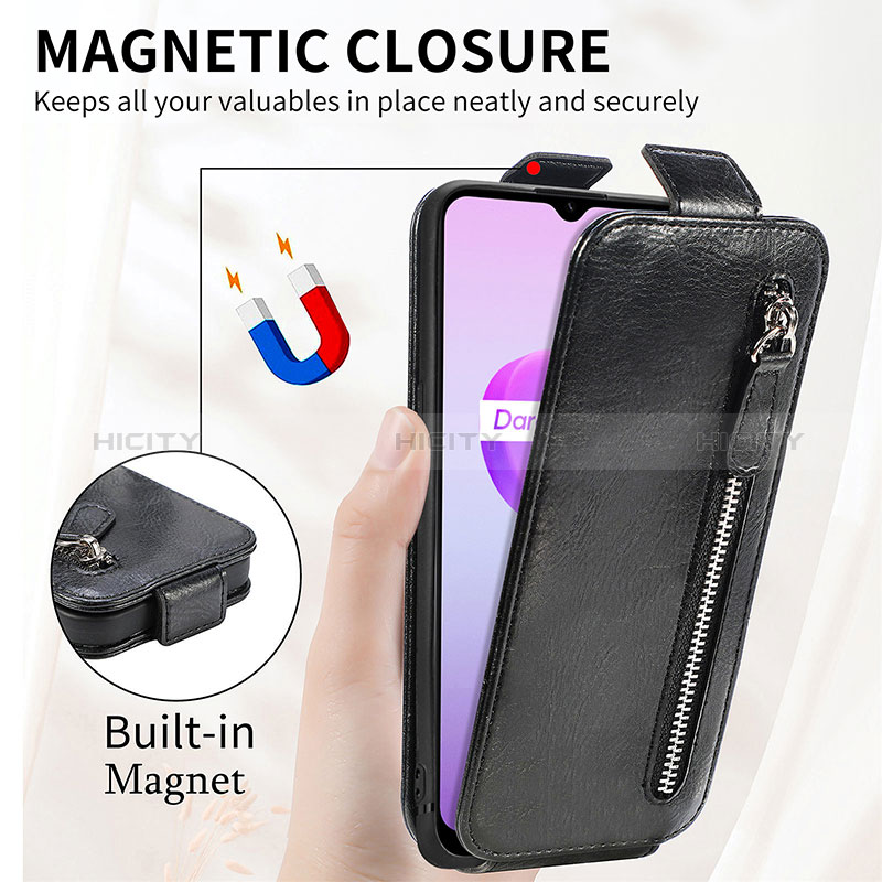 Handyhülle Hülle Flip Tasche Leder für Realme C31