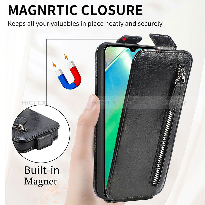 Handyhülle Hülle Flip Tasche Leder für Realme C33 (2023) groß