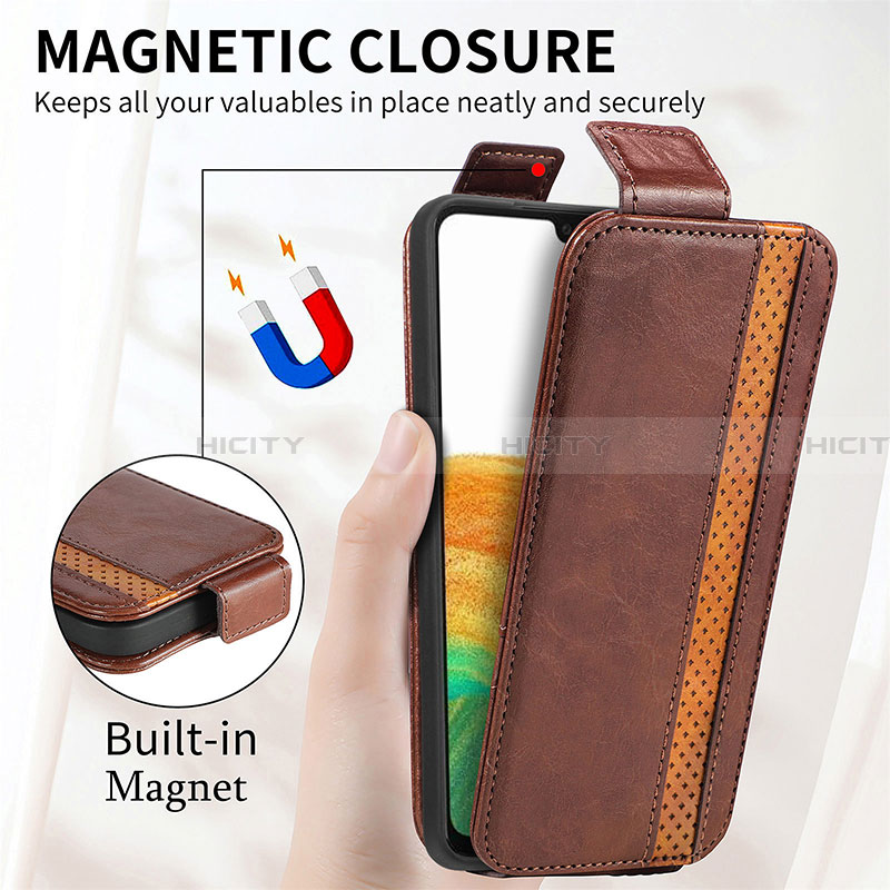 Handyhülle Hülle Flip Tasche Leder für Samsung Galaxy A13 4G groß