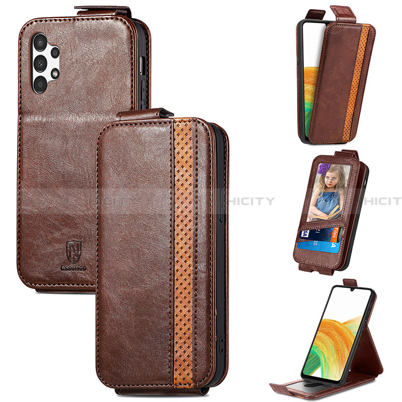 Handyhülle Hülle Flip Tasche Leder für Samsung Galaxy A13 4G groß