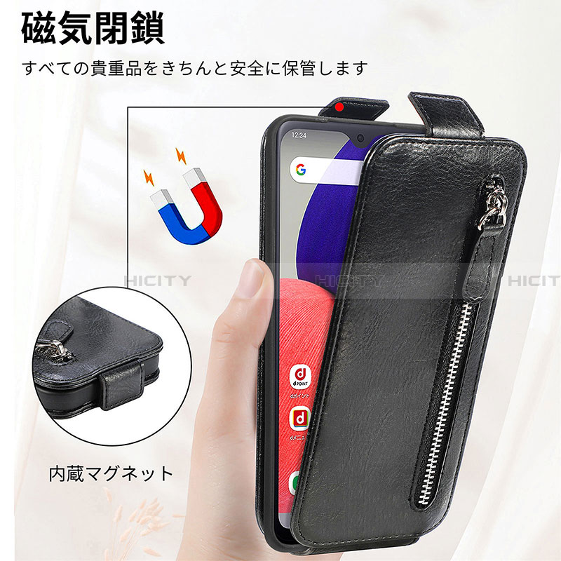 Handyhülle Hülle Flip Tasche Leder für Samsung Galaxy A22 5G SC-56B