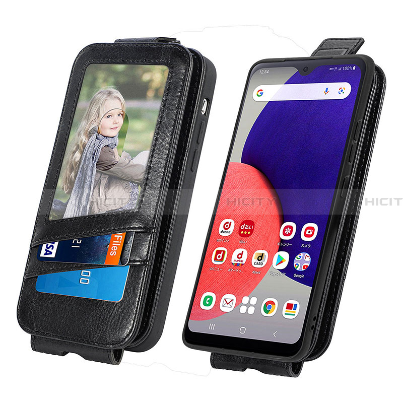 Handyhülle Hülle Flip Tasche Leder für Samsung Galaxy A22 5G SC-56B