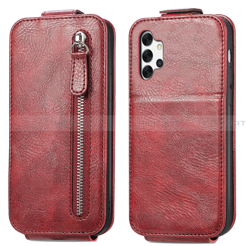 Handyhülle Hülle Flip Tasche Leder für Samsung Galaxy A32 4G Rot