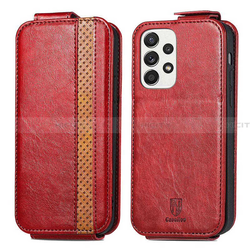 Handyhülle Hülle Flip Tasche Leder für Samsung Galaxy A33 5G Rot