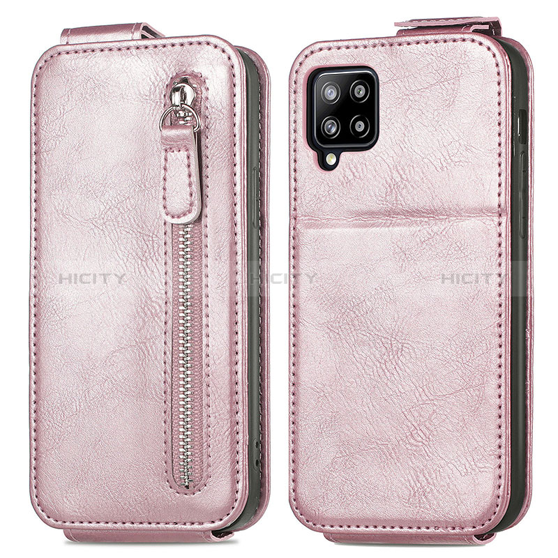 Handyhülle Hülle Flip Tasche Leder für Samsung Galaxy A42 5G Rosegold Plus