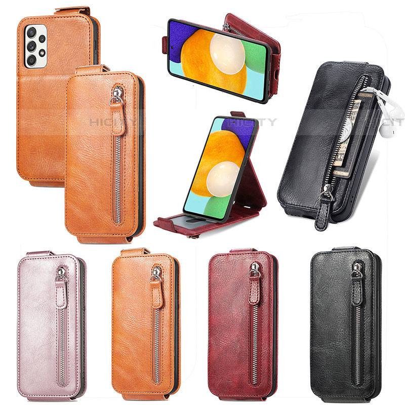 Handyhülle Hülle Flip Tasche Leder für Samsung Galaxy A52 5G groß