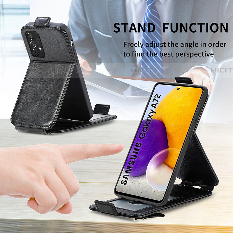 Handyhülle Hülle Flip Tasche Leder für Samsung Galaxy A72 4G