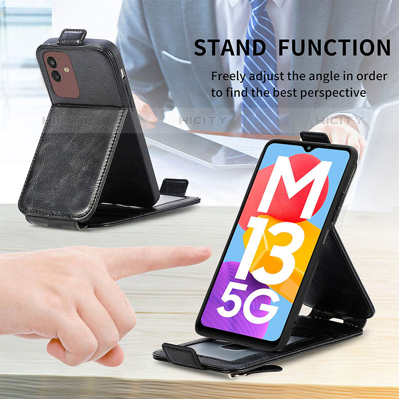 Handyhülle Hülle Flip Tasche Leder für Samsung Galaxy M13 5G groß