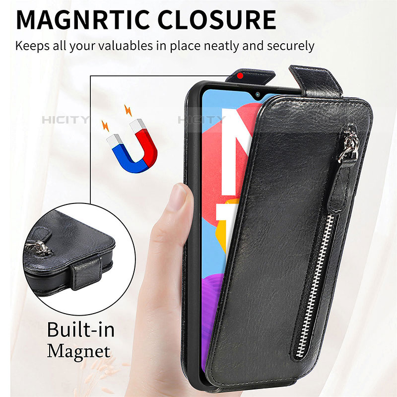 Handyhülle Hülle Flip Tasche Leder für Samsung Galaxy M13 5G groß