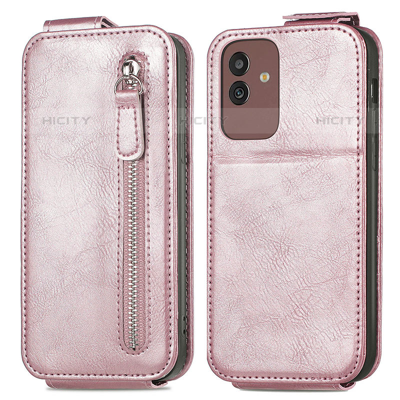 Handyhülle Hülle Flip Tasche Leder für Samsung Galaxy M13 5G Rosegold Plus