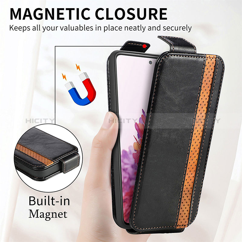 Handyhülle Hülle Flip Tasche Leder für Samsung Galaxy S20 Lite 5G groß