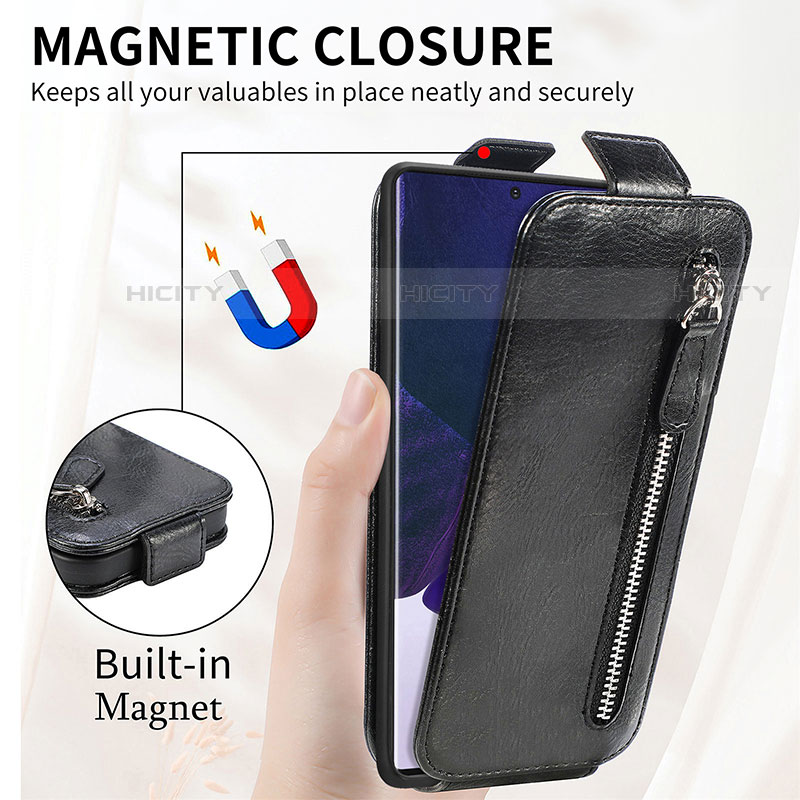 Handyhülle Hülle Flip Tasche Leder für Samsung Galaxy S21 Ultra 5G groß