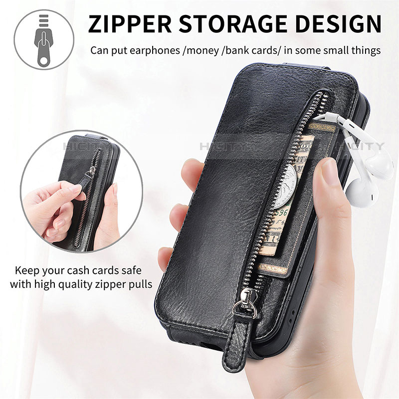 Handyhülle Hülle Flip Tasche Leder für Samsung Galaxy S21 Ultra 5G groß