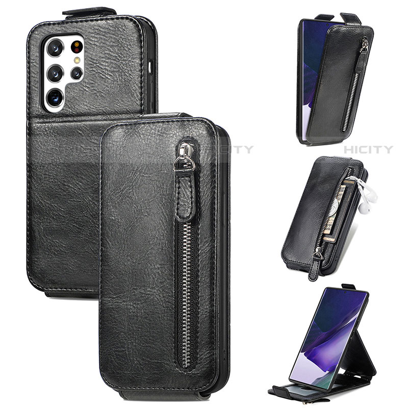 Handyhülle Hülle Flip Tasche Leder für Samsung Galaxy S21 Ultra 5G groß