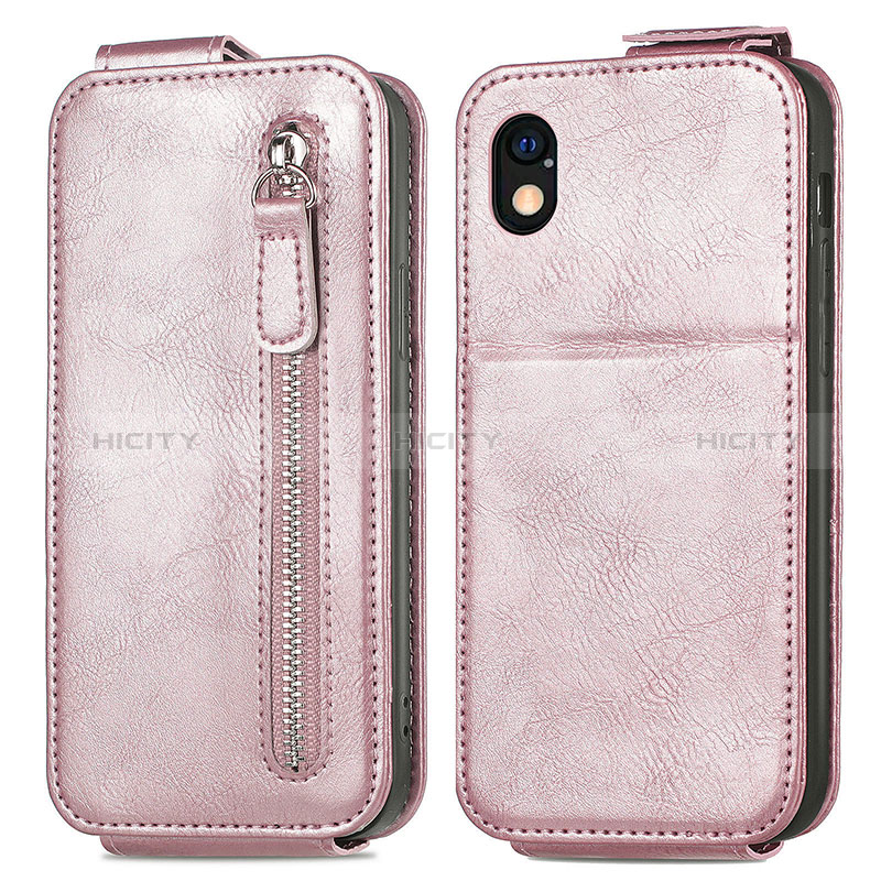 Handyhülle Hülle Flip Tasche Leder für Sony Xperia Ace III SO-53C Rosegold Plus