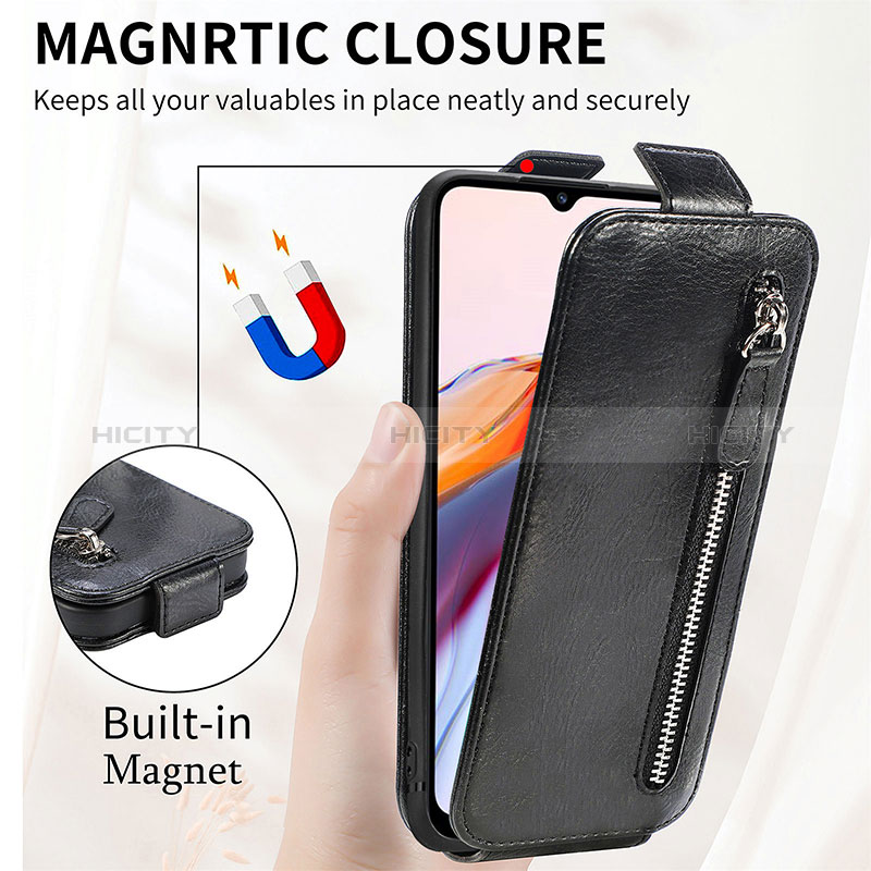 Handyhülle Hülle Flip Tasche Leder für Xiaomi Poco C55 groß