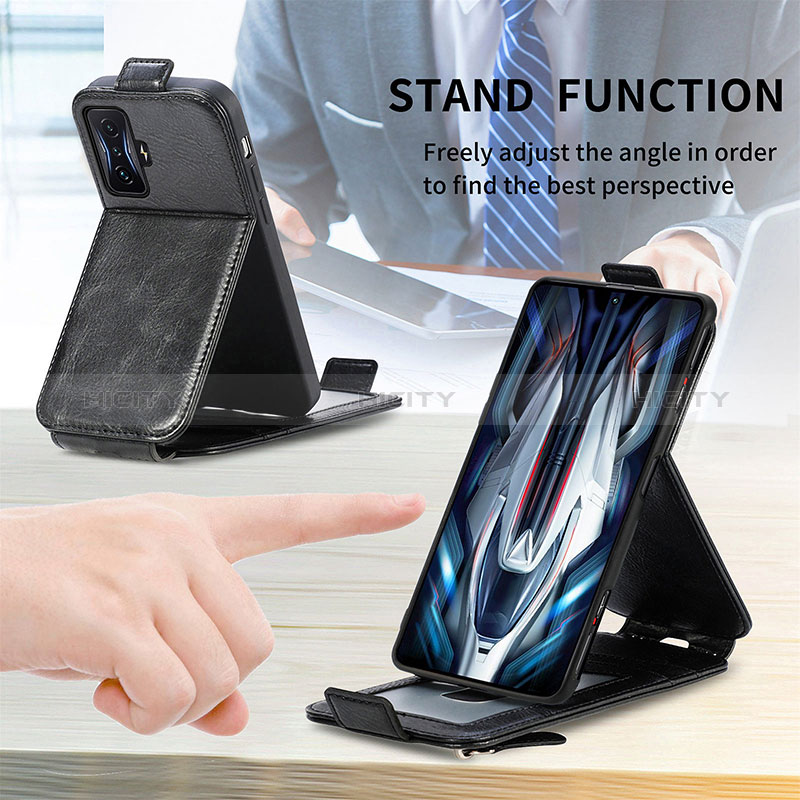 Handyhülle Hülle Flip Tasche Leder für Xiaomi Poco F4 GT 5G groß