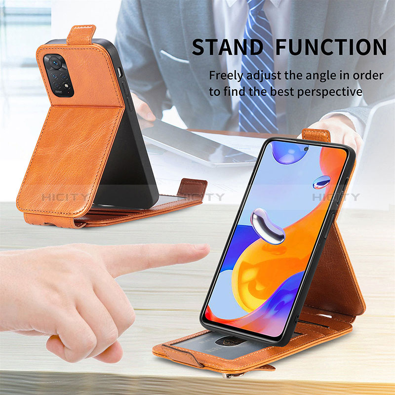 Handyhülle Hülle Flip Tasche Leder für Xiaomi Redmi Note 11 Pro 4G groß