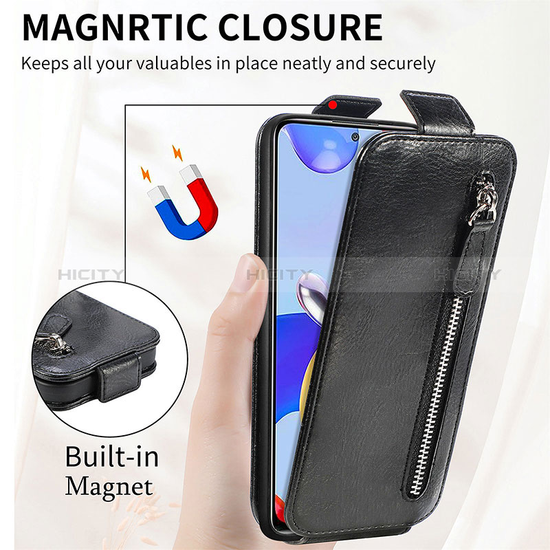 Handyhülle Hülle Flip Tasche Leder für Xiaomi Redmi Note 11 Pro 4G groß