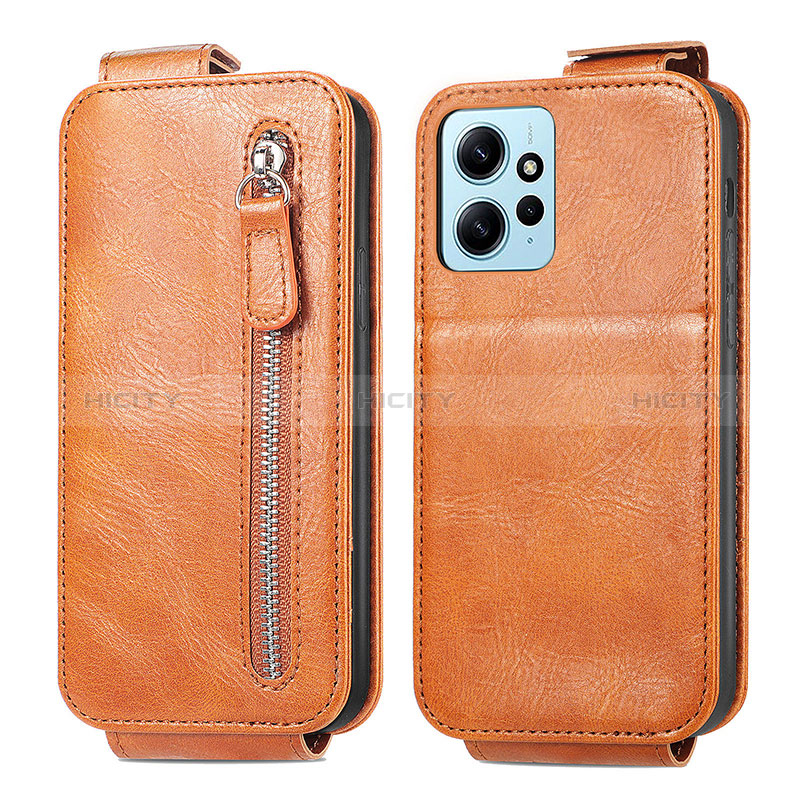 Handyhülle Hülle Flip Tasche Leder für Xiaomi Redmi Note 12 4G Braun