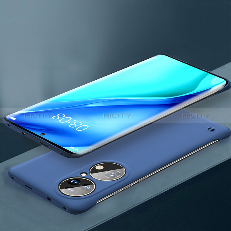 Handyhülle Hülle Hartschalen Kunststoff Rahmenlos Schutzhülle Tasche Matt für Huawei P50 Blau