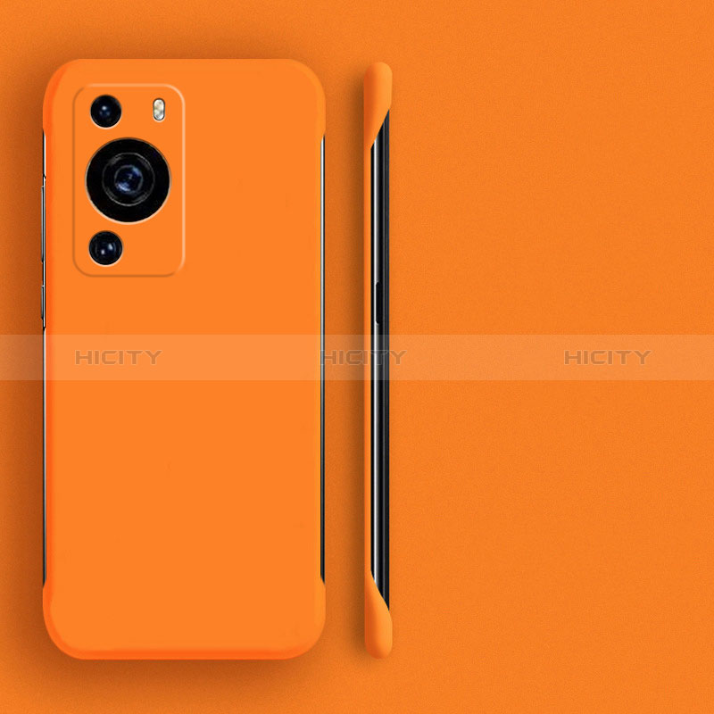 Handyhülle Hülle Hartschalen Kunststoff Rahmenlos Schutzhülle Tasche Matt für Huawei P60 Orange