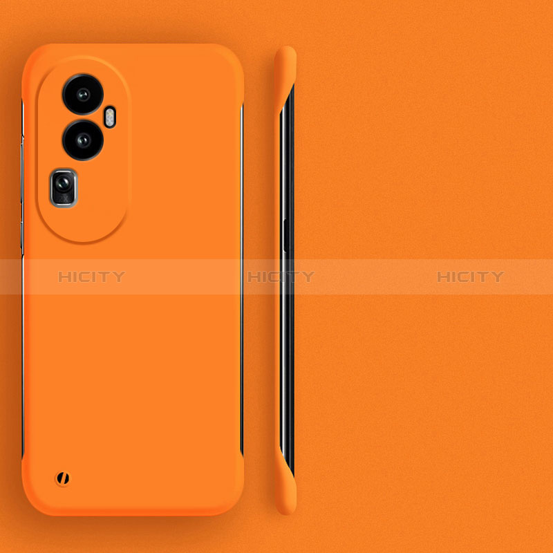 Handyhülle Hülle Hartschalen Kunststoff Rahmenlos Schutzhülle Tasche Matt für Oppo Reno10 Pro+ Plus 5G Orange