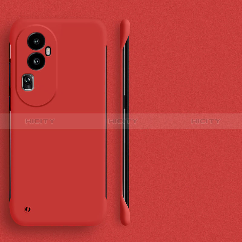 Handyhülle Hülle Hartschalen Kunststoff Rahmenlos Schutzhülle Tasche Matt für Oppo Reno10 Pro+ Plus 5G Rot