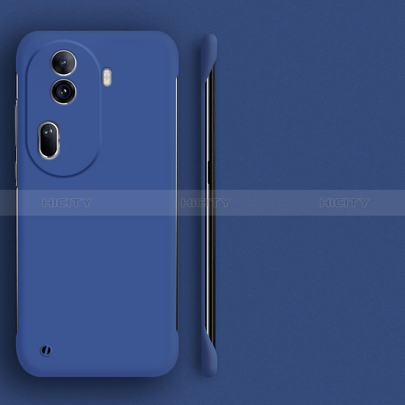 Handyhülle Hülle Hartschalen Kunststoff Rahmenlos Schutzhülle Tasche Matt für Oppo Reno11 Pro 5G Blau