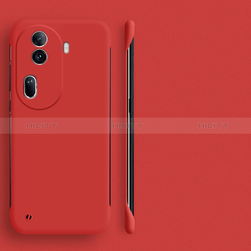 Handyhülle Hülle Hartschalen Kunststoff Rahmenlos Schutzhülle Tasche Matt für Oppo Reno11 Pro 5G Rot