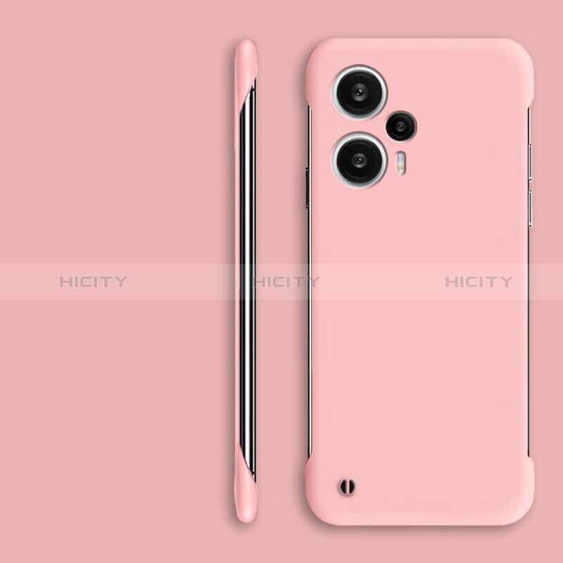 Handyhülle Hülle Hartschalen Kunststoff Rahmenlos Schutzhülle Tasche Matt für Xiaomi Redmi Note 12 Turbo 5G Rosa Plus