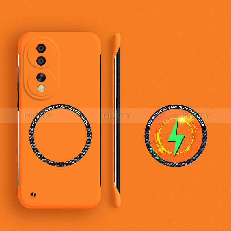 Handyhülle Hülle Hartschalen Kunststoff Rahmenlos Schutzhülle Tasche Matt mit Mag-Safe Magnetic Magnetisch für Huawei Honor 80 5G Orange