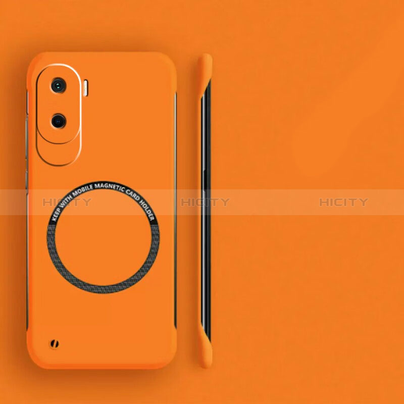 Handyhülle Hülle Hartschalen Kunststoff Rahmenlos Schutzhülle Tasche Matt mit Mag-Safe Magnetic Magnetisch für Huawei Honor X50i 5G Orange