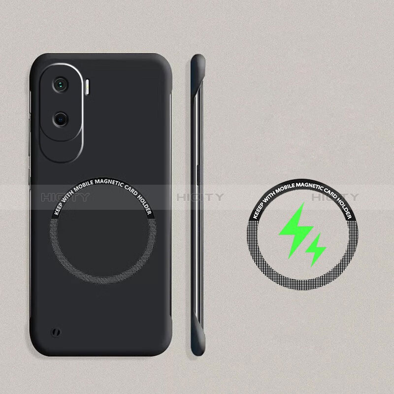 Handyhülle Hülle Hartschalen Kunststoff Rahmenlos Schutzhülle Tasche Matt mit Mag-Safe Magnetic Magnetisch für Huawei Honor X50i 5G Schwarz