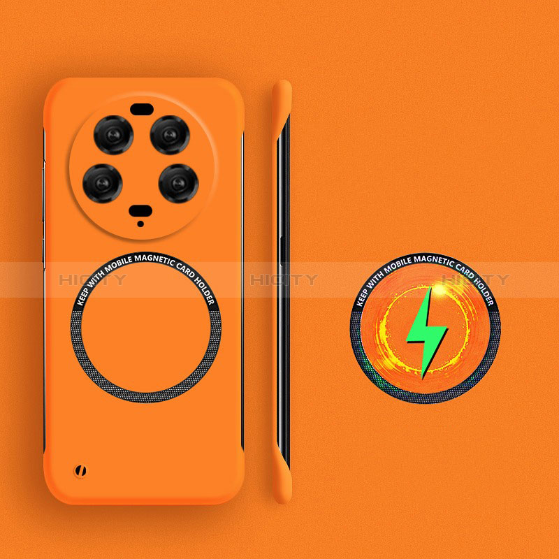 Handyhülle Hülle Hartschalen Kunststoff Rahmenlos Schutzhülle Tasche Matt mit Mag-Safe Magnetic Magnetisch für Xiaomi Mi 13 Ultra 5G Orange