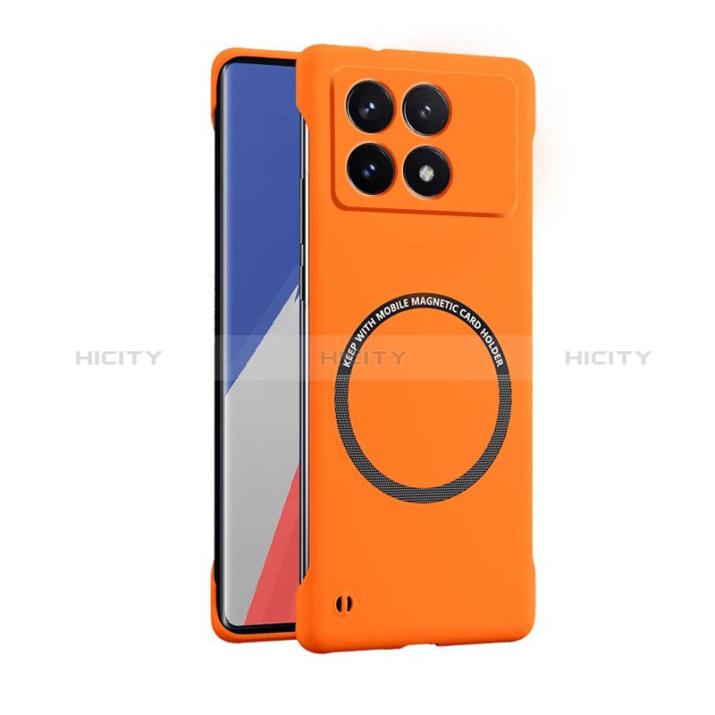 Handyhülle Hülle Hartschalen Kunststoff Rahmenlos Schutzhülle Tasche Matt mit Mag-Safe Magnetic Magnetisch für Xiaomi Redmi K70 5G Orange