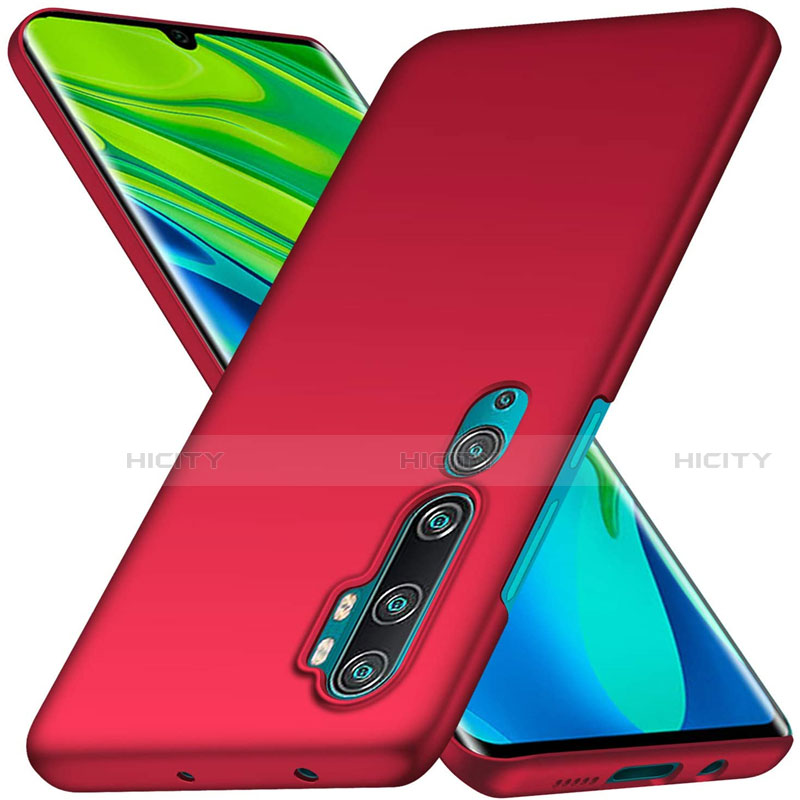 Handyhülle Hülle Hartschalen Kunststoff Schutzhülle Tasche Matt D01 für Xiaomi Mi Note 10 Pro Rot