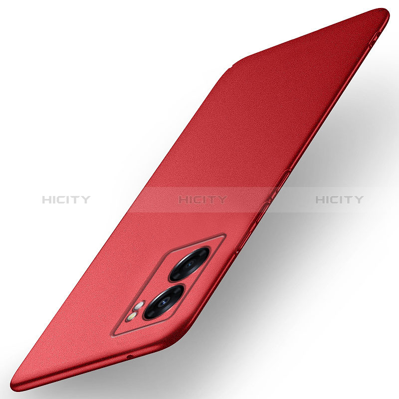 Handyhülle Hülle Hartschalen Kunststoff Schutzhülle Tasche Matt für Oppo A77 5G Rot