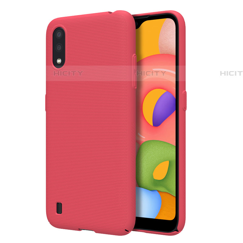 Handyhülle Hülle Hartschalen Kunststoff Schutzhülle Tasche Matt für Samsung Galaxy A01 SM-A015 Rot Plus