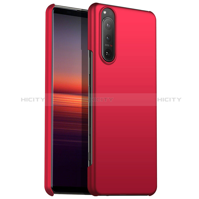 Handyhülle Hülle Hartschalen Kunststoff Schutzhülle Tasche Matt für Sony Xperia 1 IV SO-51C Rot Plus